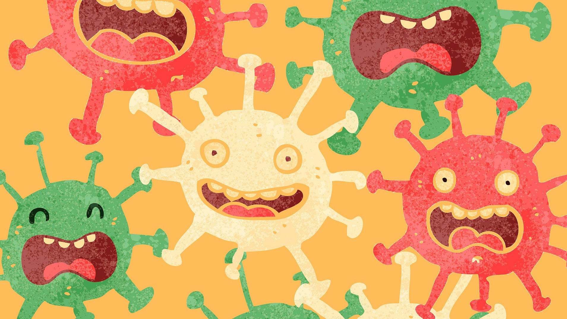 Cartoon picture of germs